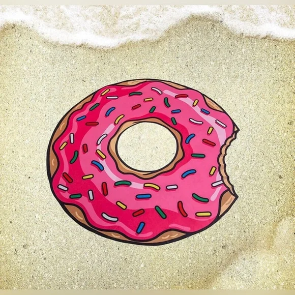 Big Mouth Inc. Giant Oversized Beach Blanket. Frosted Donut. NWT. - Picture 2 of 4